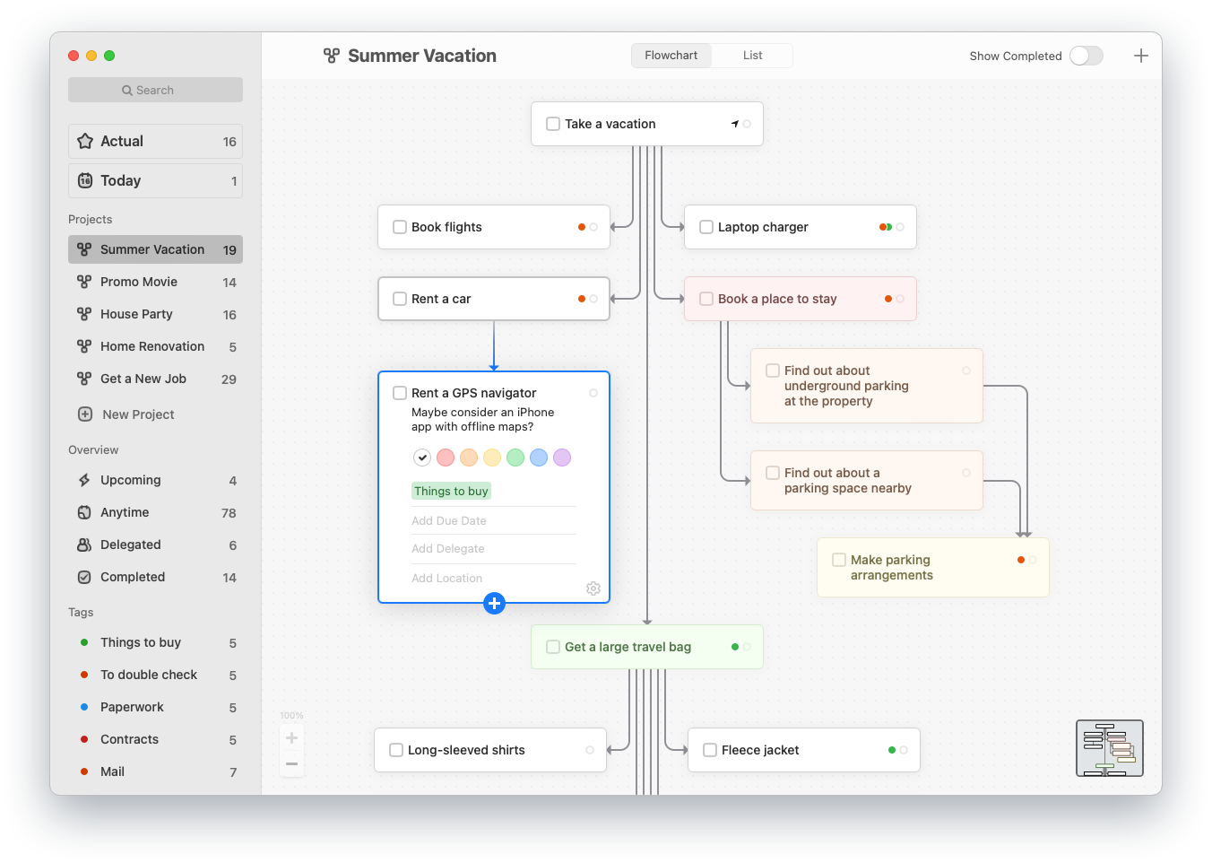 Streamline your to-do list into a flowchart